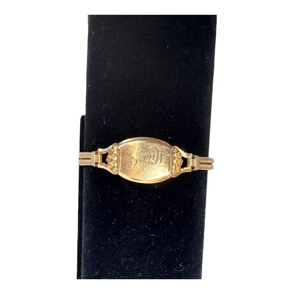 Vintage Forstner 1/20 12kt GF Personalized Id Bracelet Mariel Antique Keepsake - Picture 10 of 11